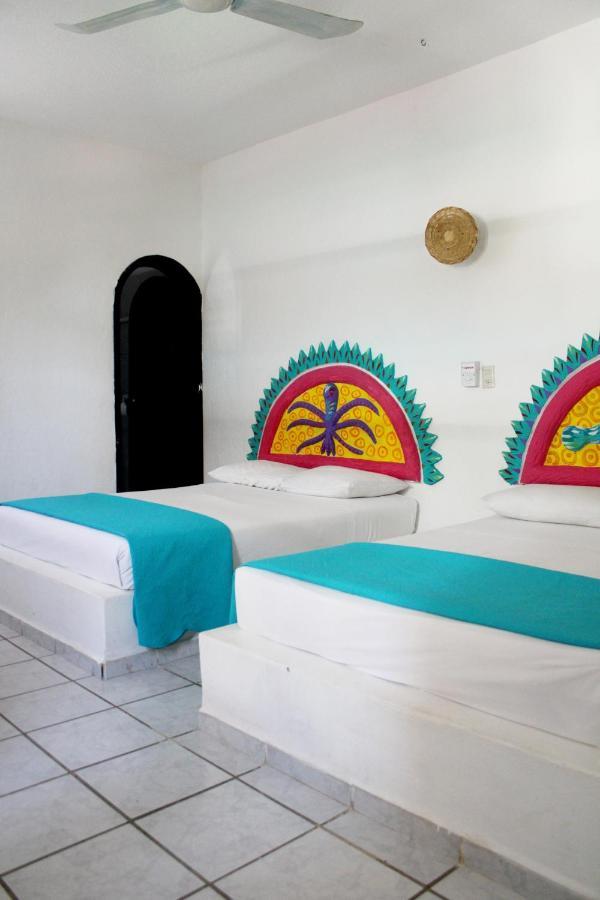 Kahlo Puerto Escondido Hotel ปูแอร์โตเอสกอนดิโด ห้อง รูปภาพ